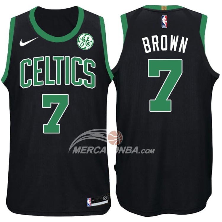 Maglia NBA Autentico Celtics Brown 2017-18 Nero